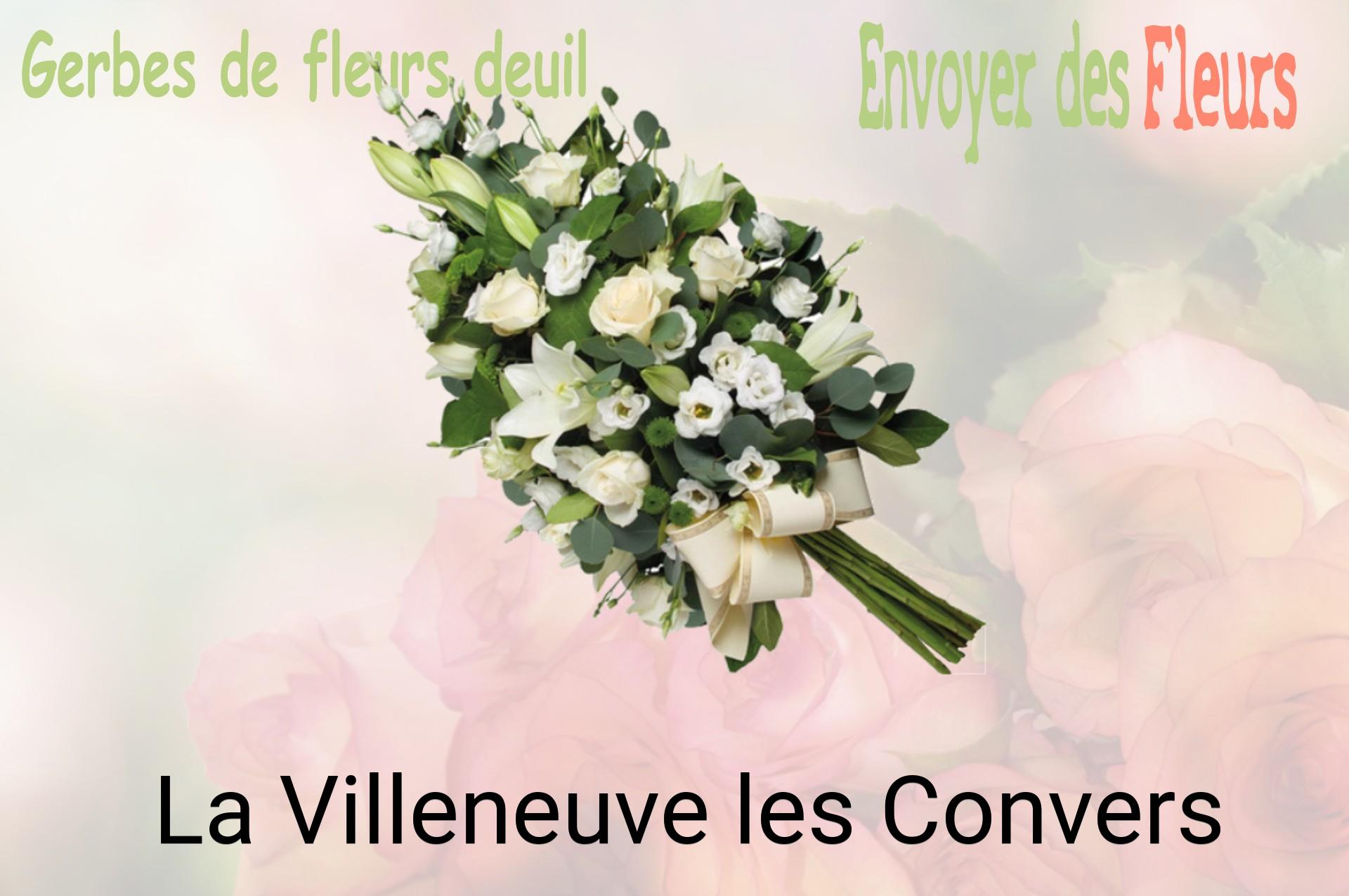 Gerbe de fleurs de deuil livrée à La Villeneuve-les-Convers